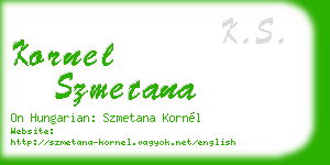 kornel szmetana business card